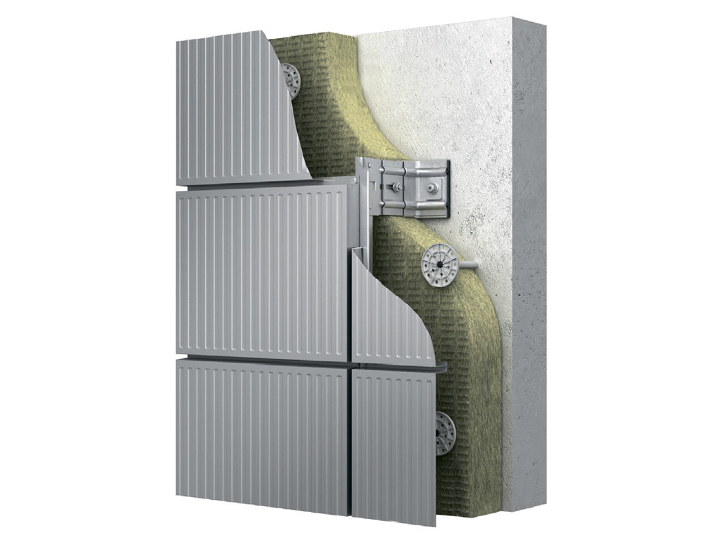 Подсистема НФС КРАСПАН для металлокассет, крепление скрытым способом