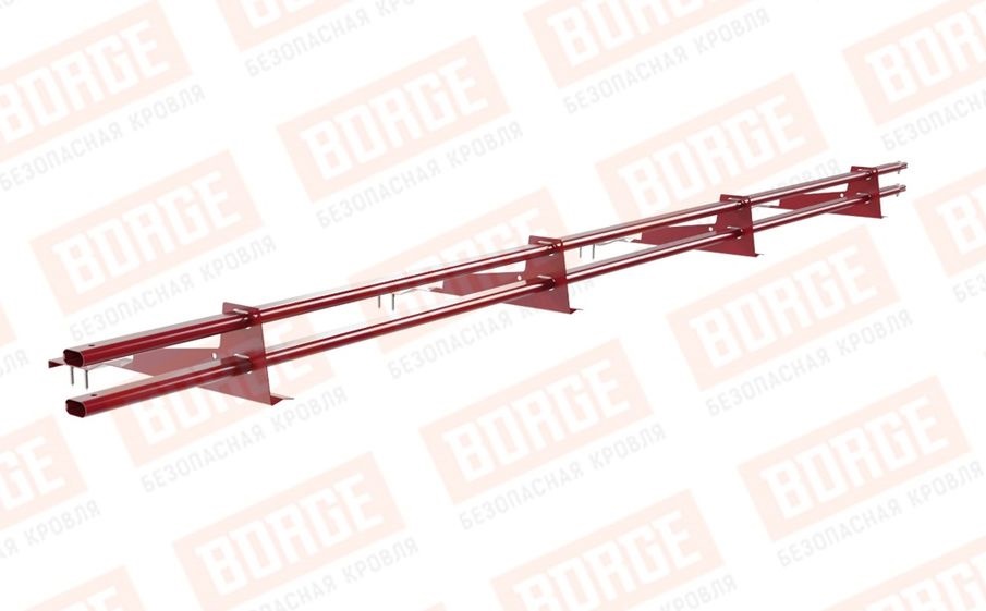 Снегозадержатель трубчатый Borge для черепичной кровли оцинкованный RAL 3003, 3 м