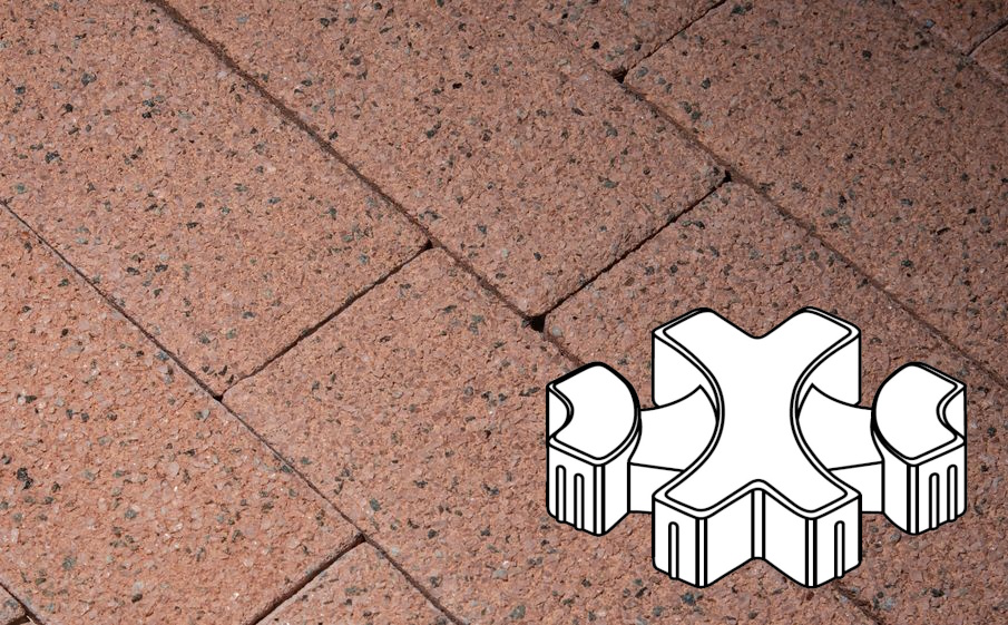 Плитка тротуарная Готика Premium Gold, Эко-фантазия Б.3.ГР.8, №15, 300*300*80 мм