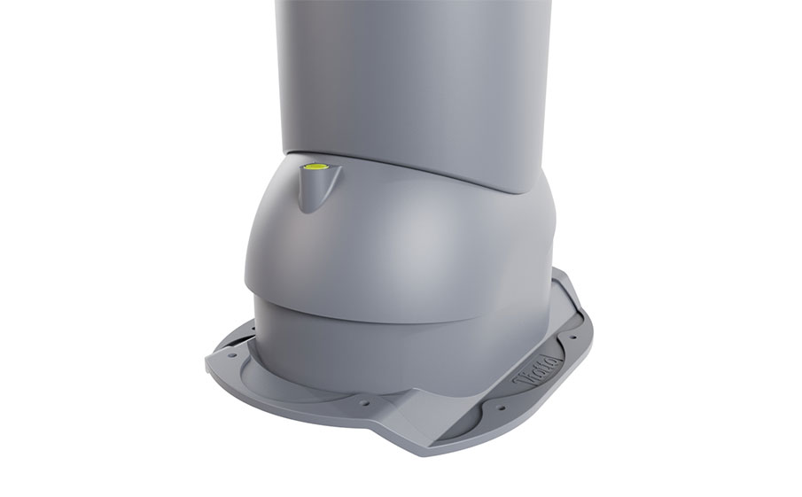 Труба вентиляционная Viotto для металлочерепицы Каскад d=150 мм утепленная, RAL 7024 графит