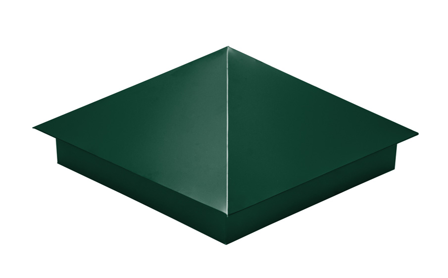 Колпак на столб Grand Line, 0,5 Satin, RAL 6005, 390*390 мм