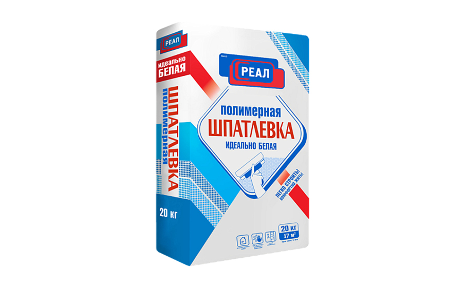 Шпаклевка полимерная РЕАЛ, 20 кг