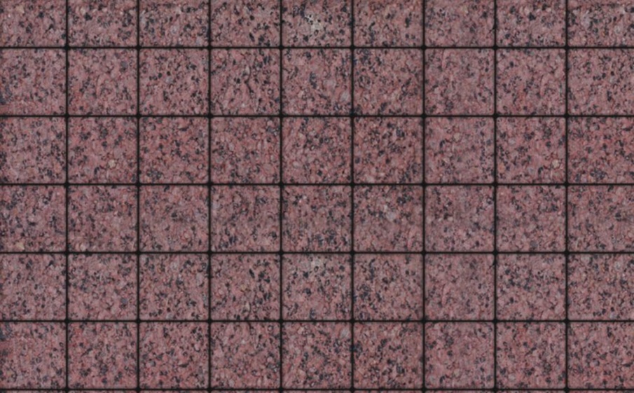 Плитка тротуарная Квадрат А.3.К.4 гранит+ красный с черным, 100*100*40 мм