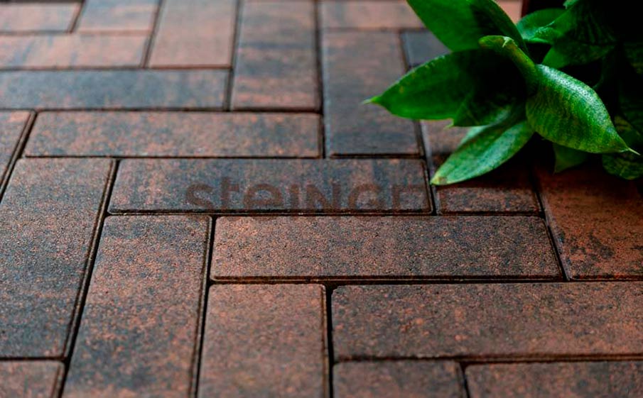 Плитка тротуарная Steingot Color Mix, Паркет, Тигр, 240*80*60 мм