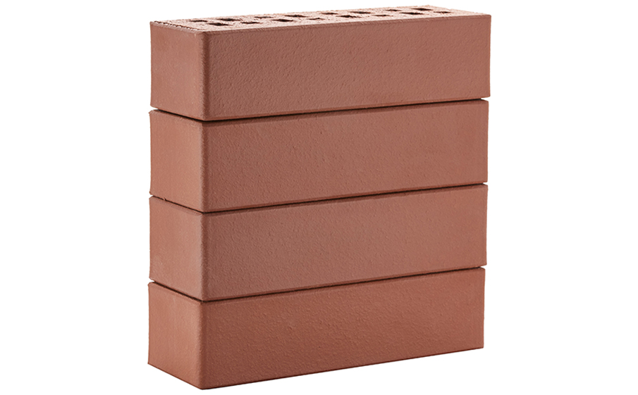 Кирпич клинкерный ЛСР Эдинбург темно-красный гладкий, 250*85*65 мм