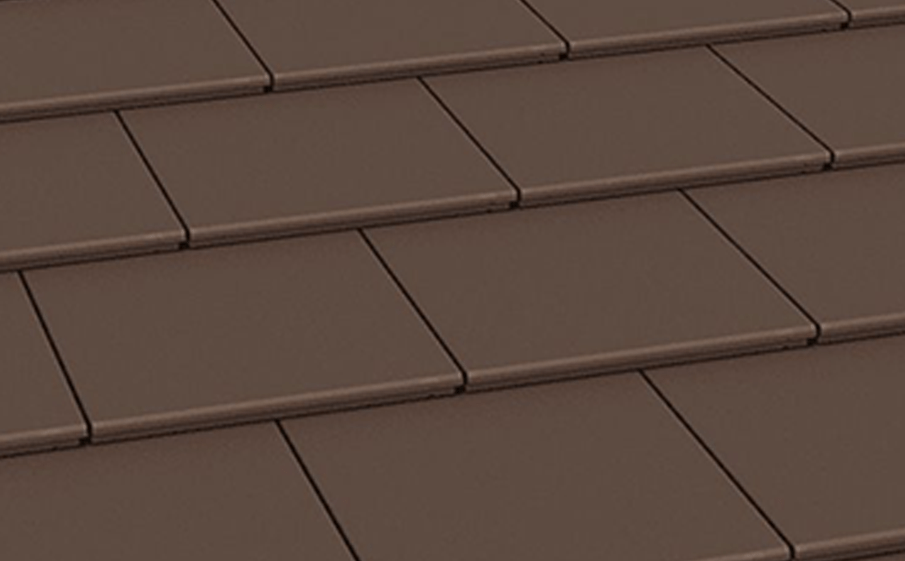 Цементно-песчаная рядовая черепица BRAAS Тегалит темно-коричневая