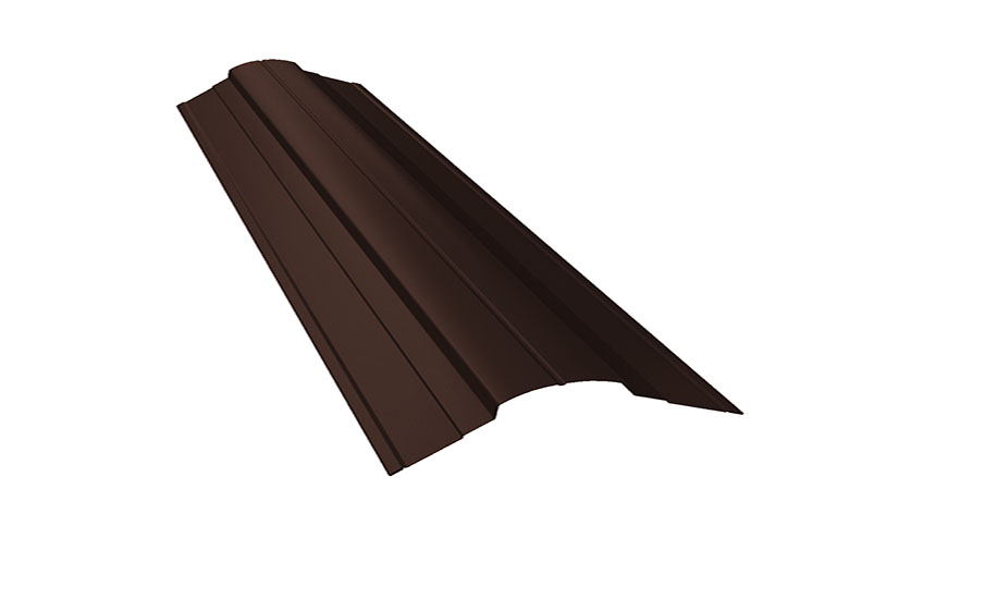 Планка конька фигурного 70*70 мм Grand Line Satin Matt RAL 8017, 3 м