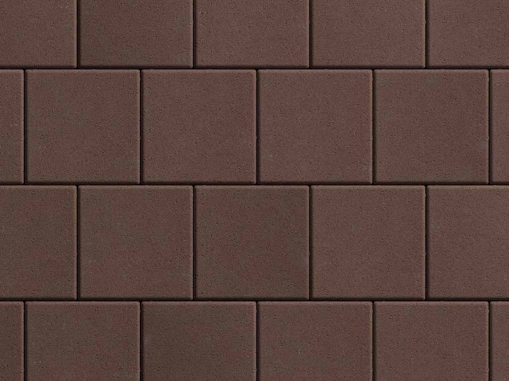 Плитка тротуарная Квадрат Б.2.К.6 стандарт гладкий коричневый, 200*200*60 мм