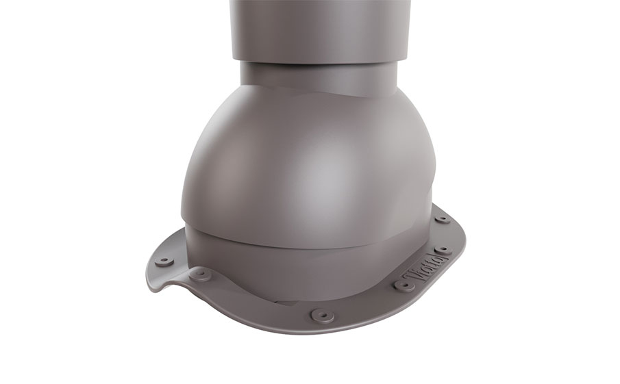 Труба вентиляционная Viotto для металлочерепицы Монтеррей d=110 мм утепленная, RAL 8019 серо-коричневый