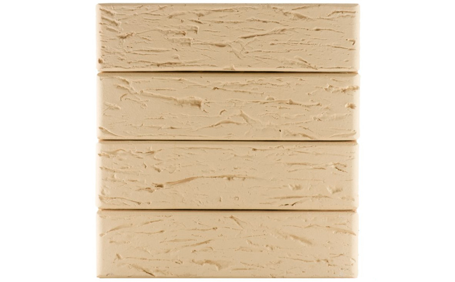 Кирпич облицовочный ЛСР бежевый рустик, утолщенные стенки, 250*120*65 мм