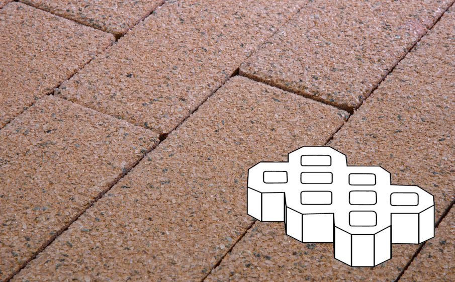 Плитка тротуарная Готика Premium Gold, Экопарковка Б.6.ГР.10, №4, 600*400*100 мм