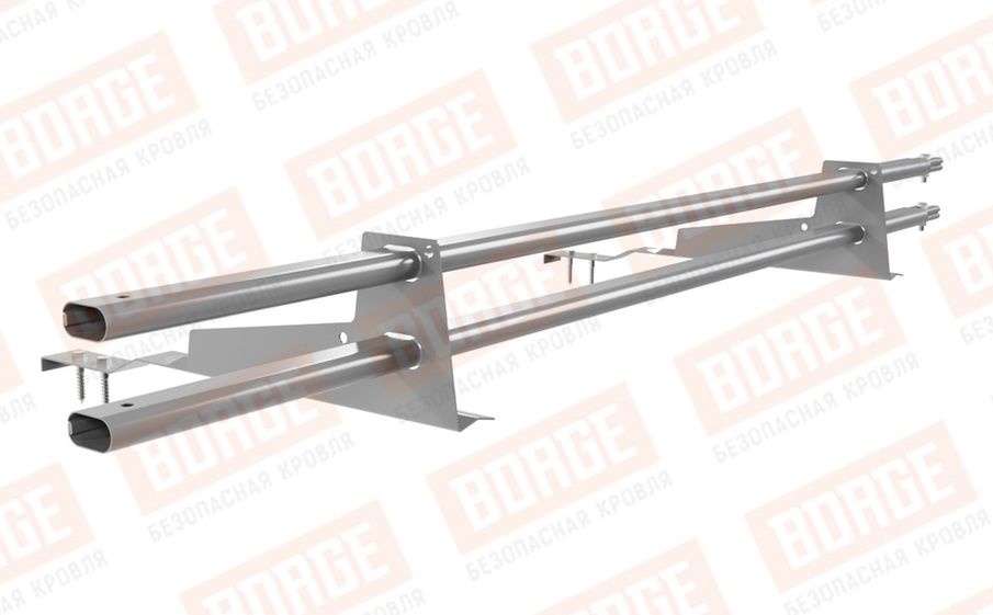 Снегозадержатель трубчатый Borge для черепичной кровли оцинкованный RAL 7004, 1,5 м