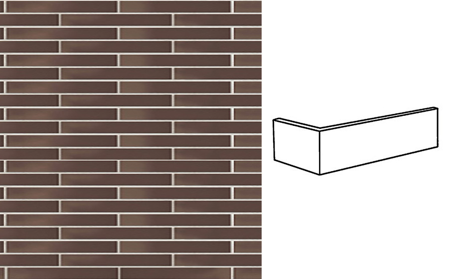 Клинкерная плитка угловая King Klinker Dream House 14 Tobacco leaf, 490*52*14 мм