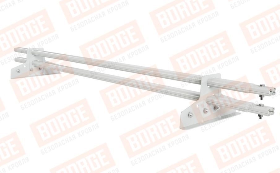 Снегозадержатель трубчатый Borge для фальцевой кровли оцинкованный RAL 9003, 1,5 м