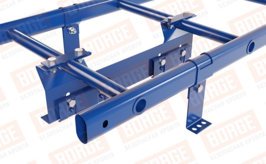 Лестница кровельная Borge для фальцевой кровли оцинкованная RAL 5005, 1,8 м