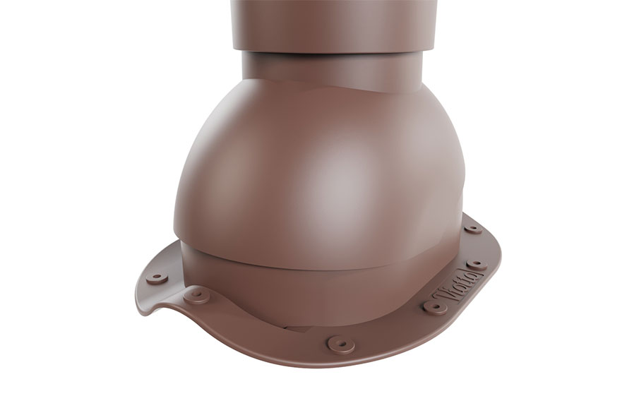 Роторная вентиляция Viotto для металлочерепицы Монтеррей d=110 мм неутепленная, RAL 8017 коричневый