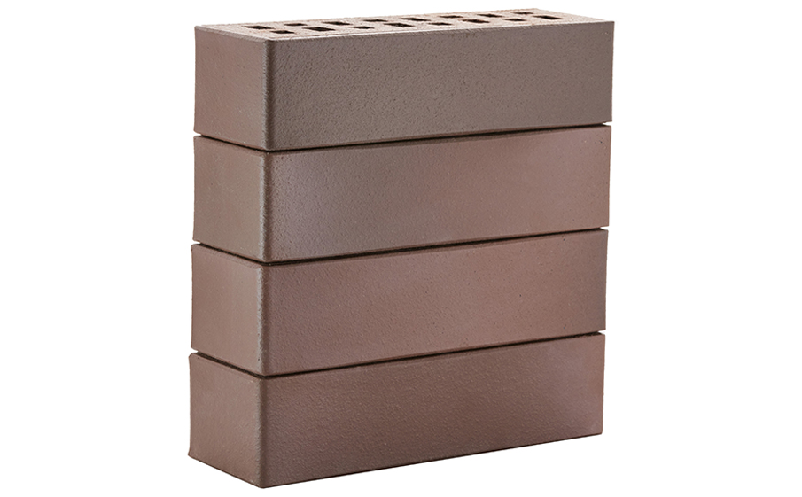Кирпич клинкерный ЛСР Брюгге темно-терракотовый флэш гладкий, 250*85*65 мм