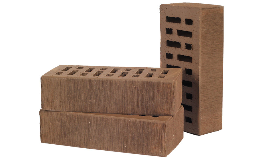 Кирпич облицовочный пустотелый Lode Asais Brunis шероховатый, 250*120*65 мм