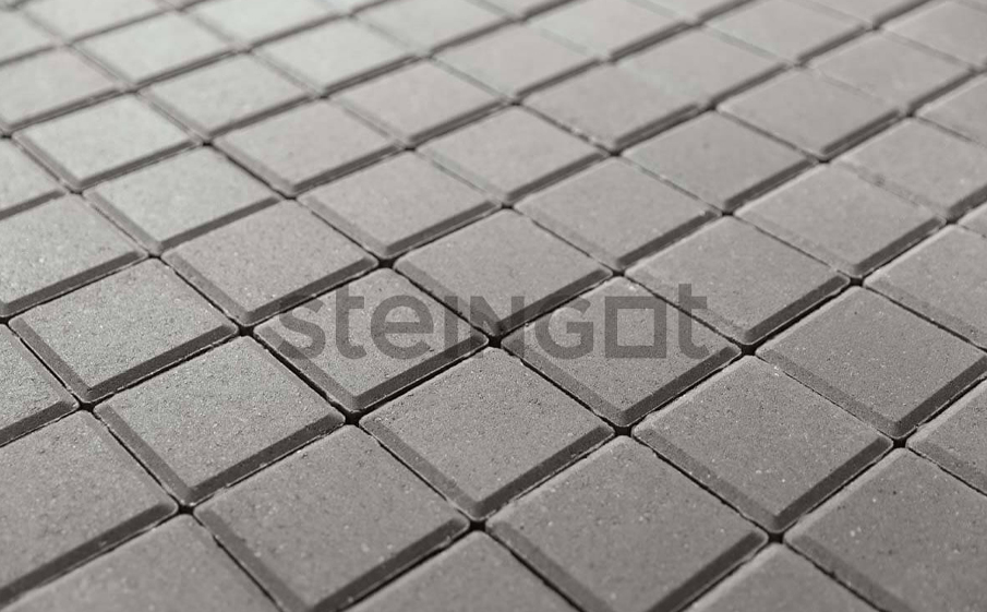 Плитка тротуарная Steingot Моноцвет, Квадрат, серый, 200*200*60 мм