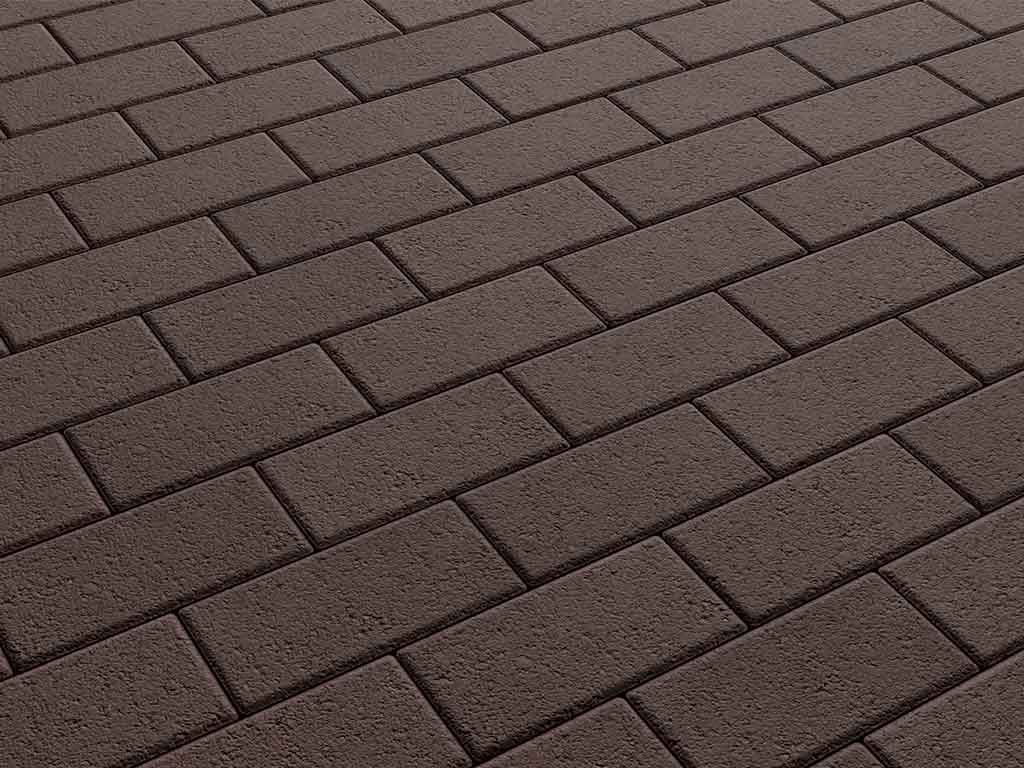 Плитка тротуарная Прямоугольник Б.2.П.6 гранит коричневый, 200*100*60 мм