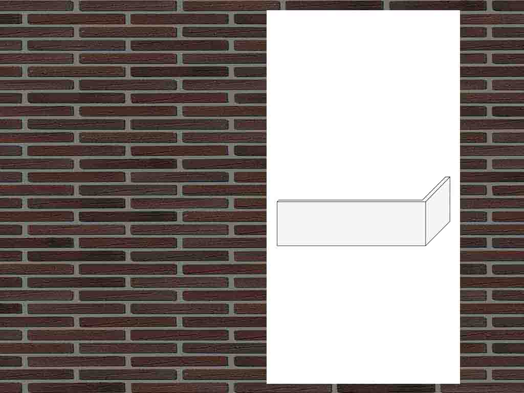 Гибкий кирпич StoCleyer Brick, угловой элемент 4/4 corner, 71133 коричневый, 400/100*40*4-8 мм