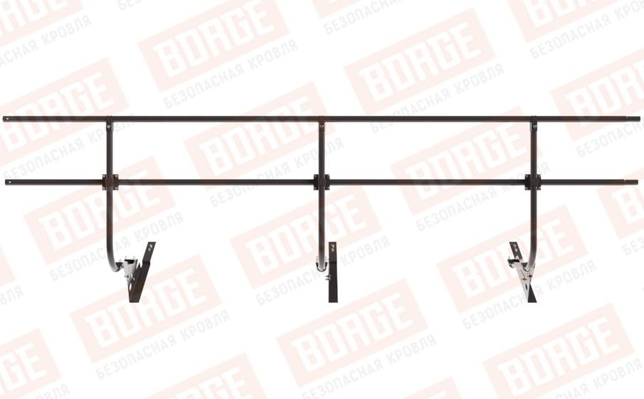 Кровельное ограждение Borge для черепичной кровли оцинкованное RAL 8019, 300*90 см