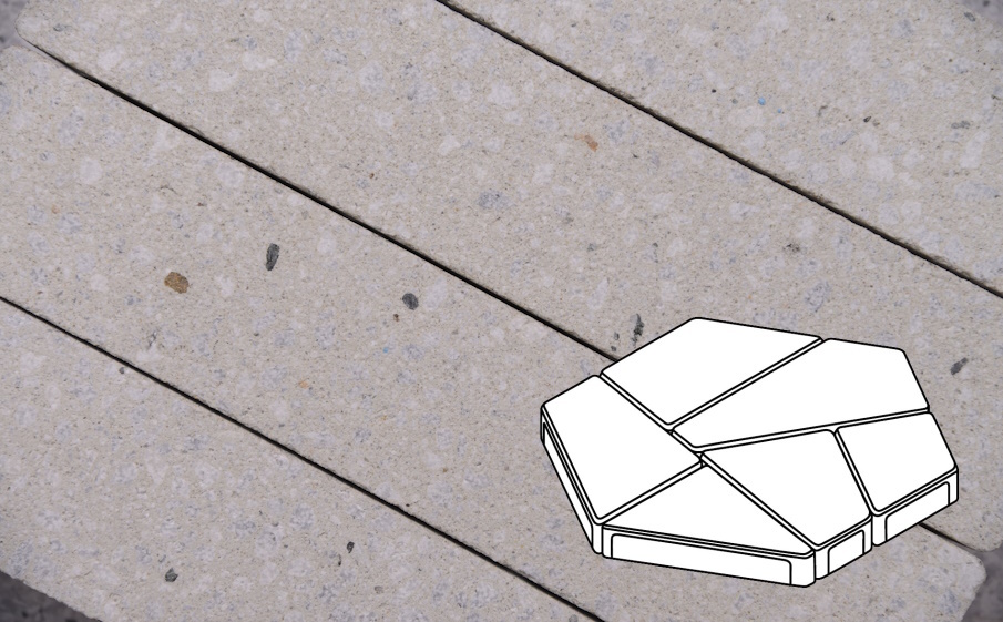 Плитка тротуарная Готика Granite FINERRO, Полигональ Б.8.Фсм.8, Мансуровский, 893*780*80 мм