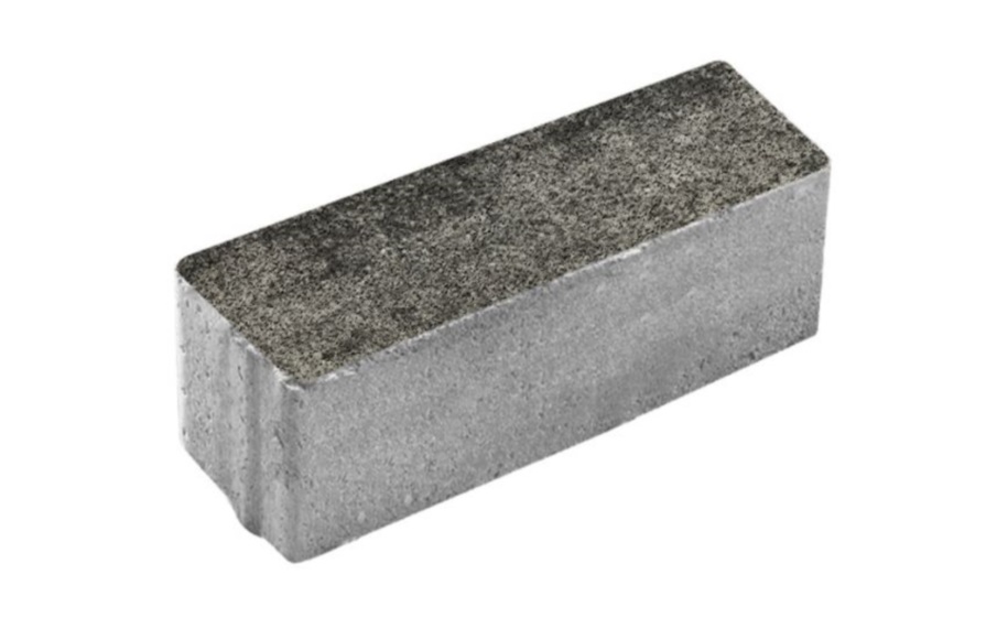 Плитка тротуарная Прямоугольник Б.6.П.8 листопад гранит антрацит, 600*200*80 мм