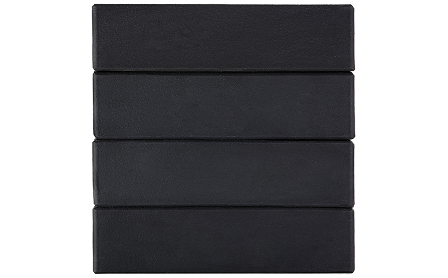 Кирпич клинкерный ЛСР Рейкьявик черный ангоб матовый гладкий, 250*85*65 мм