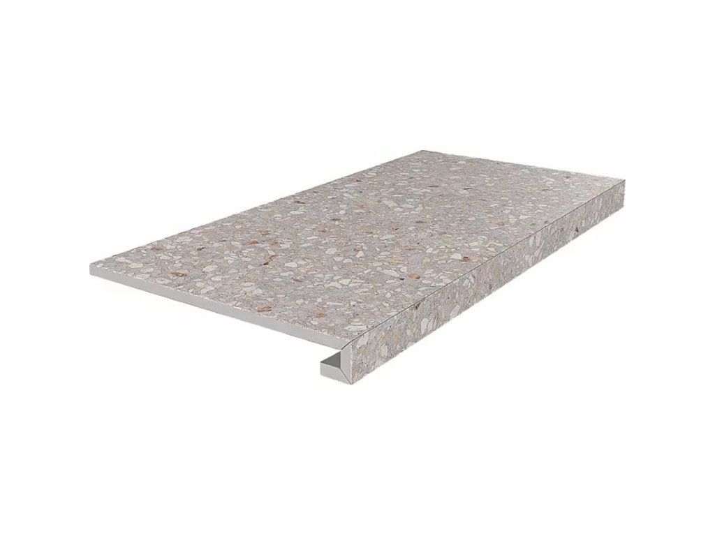 Ступень клееная KERAMA MARAZZI Терраццо бежевый необрезная, 600*330*9 мм