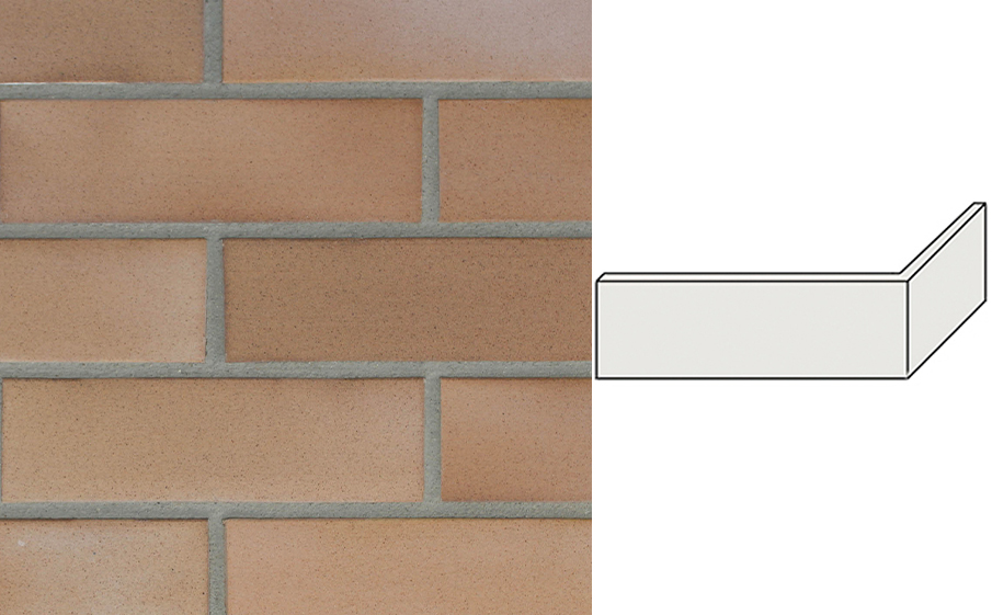 Клинкерная плитка угловая Terramatic Plato Rosso АС, 185*71*60*14 мм