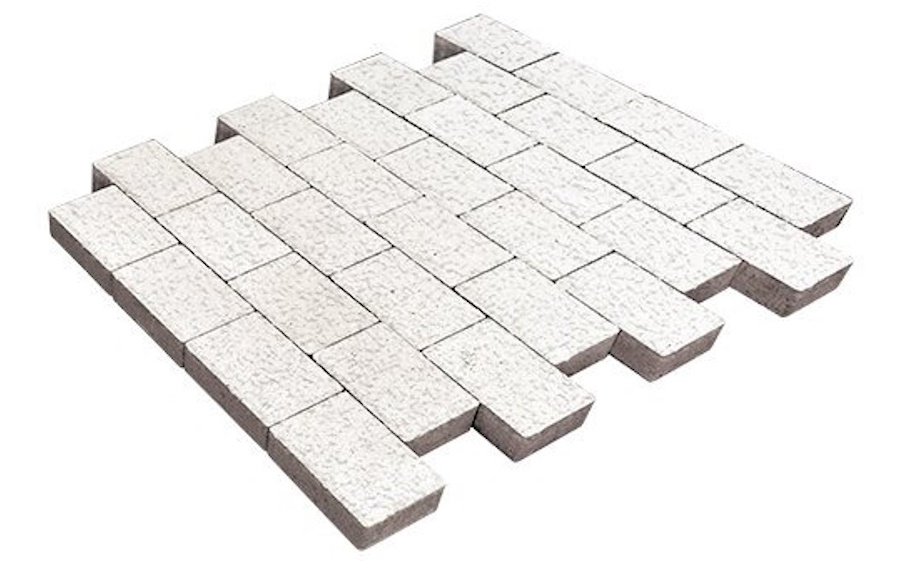 Плитка тротуарная SteinRus Севилья В.8.П.8 Native, белый, 300*150*80 мм