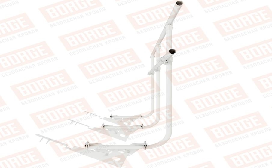 Кровельное ограждение Borge для черепичной кровли оцинкованное RAL 9003, 300*120 см