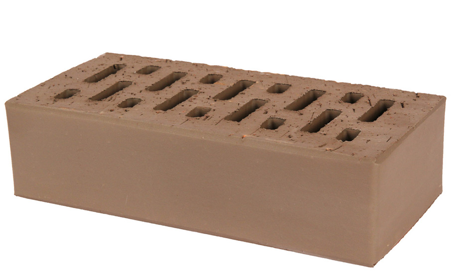 Кирпич облицовочный пустотелый Lode Brunis гладкий, 250*120*65 мм