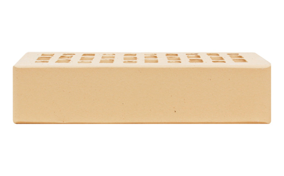 Кирпич облицовочный ЛСР бежевый гладкий, утолщенные стенки, 250*120*65 мм