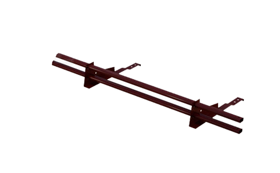 Комплект трубчатого снегозадержания Borge 1 м для черепичной кровли, кирпично-красный