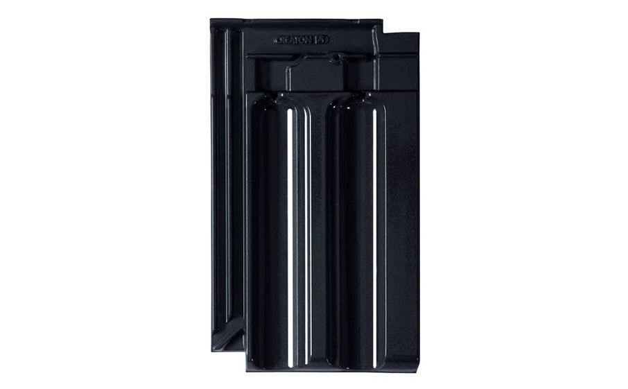 Керамическая черепица рядовая CREATON Ratio Hongeda Finesse черный глазурь