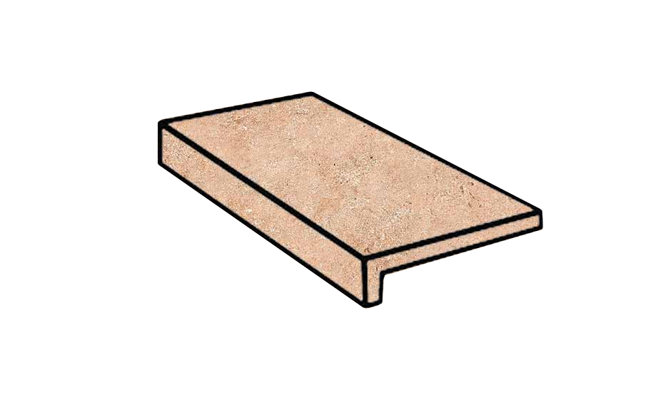 Клинкерная ступень прямой угол Stroeher Gravel Blend 961 brown 294x175x52x10 мм