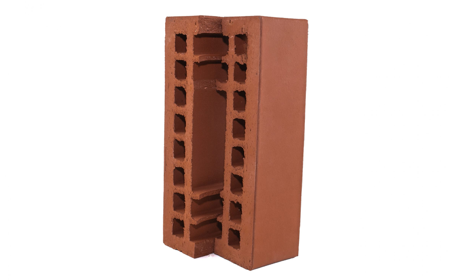 Кирпич облицовочный Губский КЗ с надрезом, гранатовый, 250*120*88 мм