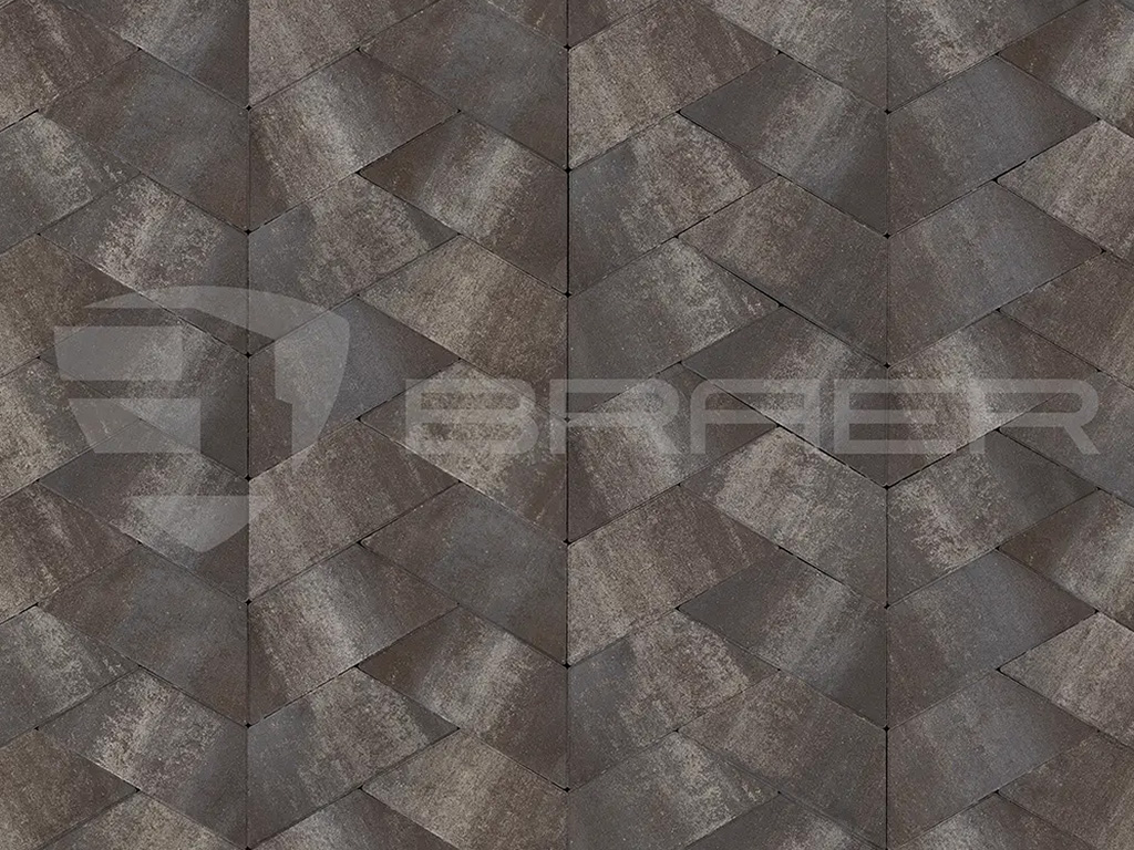 Плитка тротуарная BRAER Трапеция Color Mix Байкал, 360/156*180*60 мм