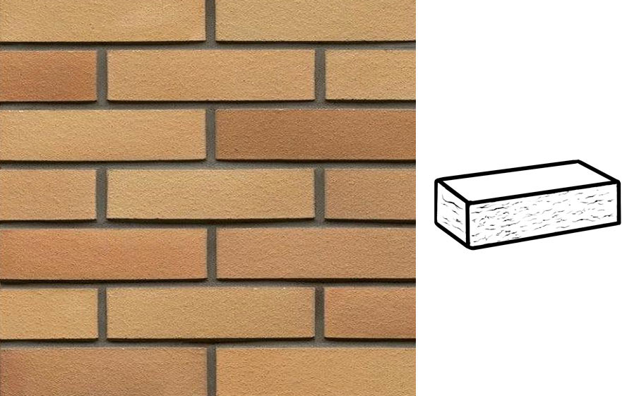 Кирпич клинкерный Muhr 06 Hellbraun-bunt рустик, 290*90*71 мм