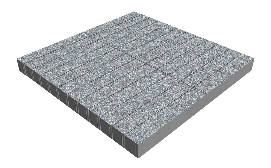 Плитка тротуарная SteinRus Кроссбар Хэви лонг Б.14.П.10, Backwash, Селигер, 600*100*100 мм