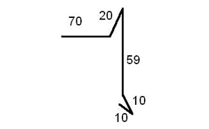 Планка торцевая для мягкой черепицы, зеленая RAL 6005