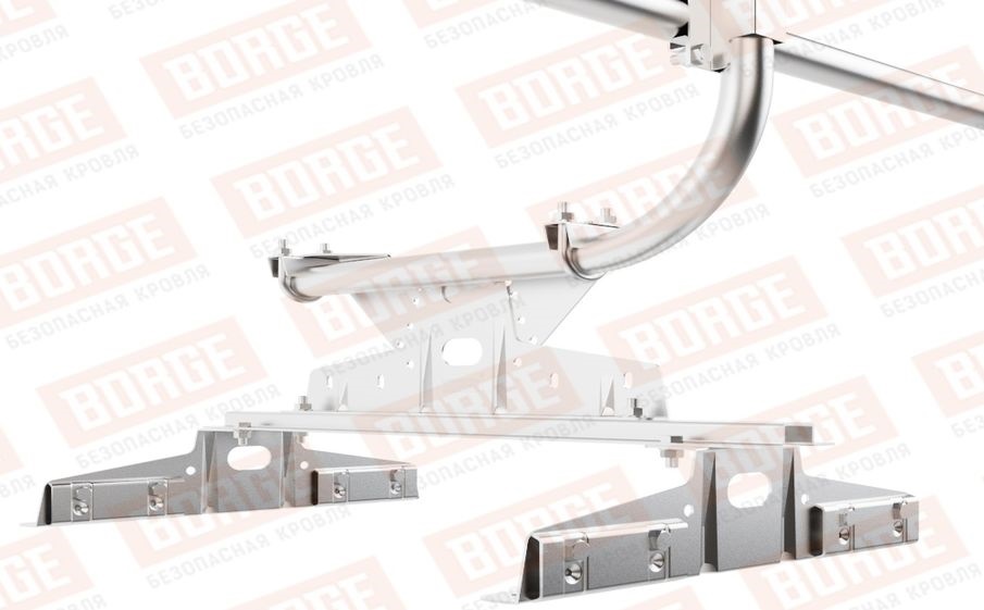 Кровельное ограждение Borge для монтажа параллельно фальцу оцинкованное, 300*60 см