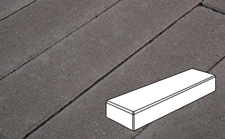 Плитка тротуарная Готика Prof, Паркет Б.3.П.6, темно-серый, частичный прокрас, с/ц, 300*100*60 мм