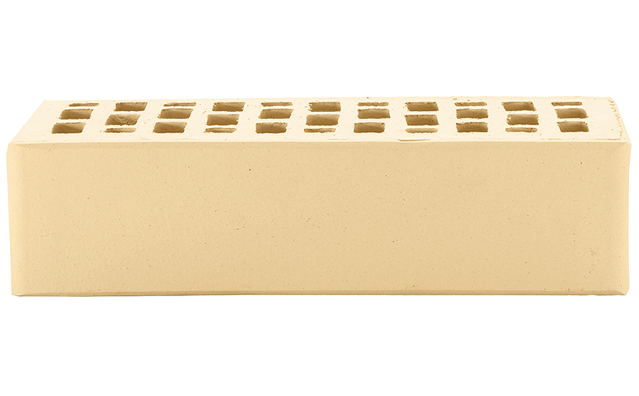 Кирпич облицовочный пустотелый ЛСР, бежевый, гладкий, 250*120*65 мм