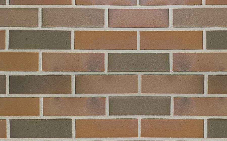 Кирпич клинкерный пустотелый ABC 0107 Schwerin rot-bunt гладкий, 240*115*71 мм