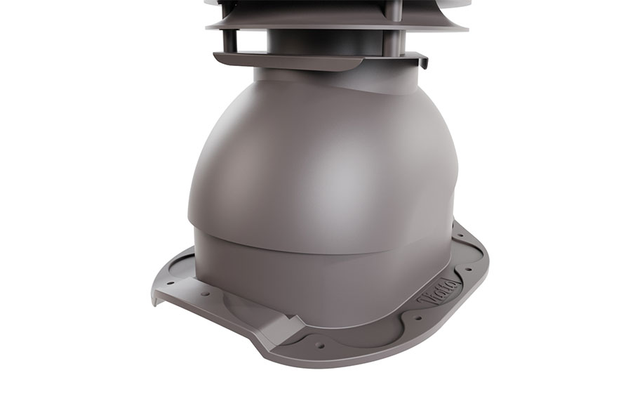 Выход вентиляции канализации Viotto для металлочерепицы Адаманте d=110 мм утепленный, RAL 8019 серо-коричневый