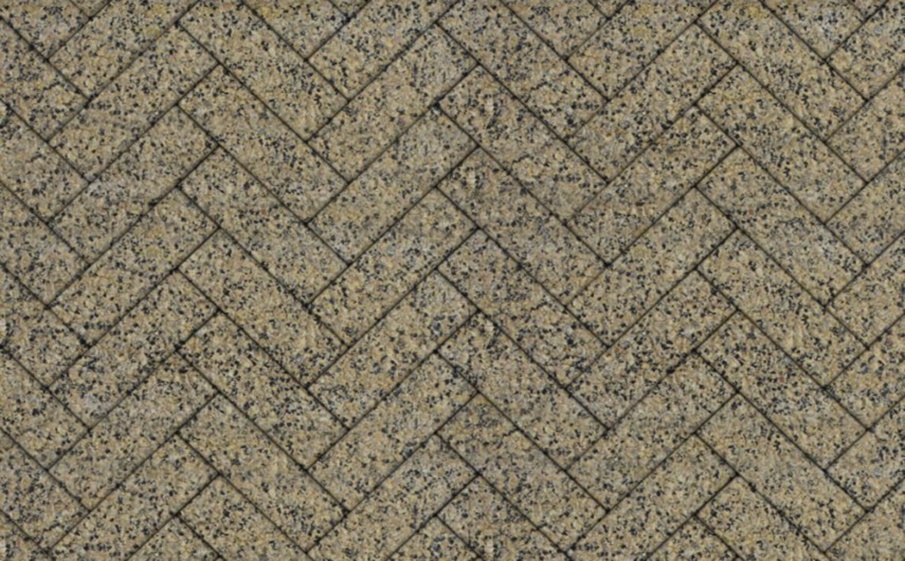 Плитка тротуарная Паркет Б.16.Псм.8 гранит+ желтый с черным, комплект 6 шт, толщина 80 мм