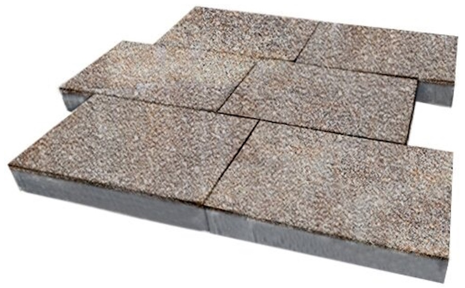 Плитка тротуарная SteinRus Парк Плейс Б.3.П.8 Native, ColorMix Берилл, 600*300*80 мм